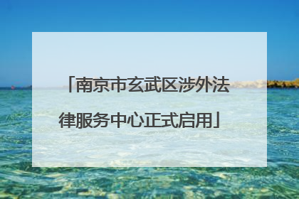 南京市玄武区涉外法律服务中心正式启用