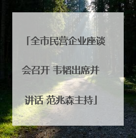 全市民营企业座谈会召开 韦韬出席并讲话 范兆森主持