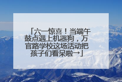 六一惊喜！当端午鼓点遇上机器狗，万官路学校这场活动把孩子们看呆啦→