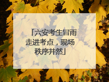 六安考生冒雨走进考点，现场秩序井然