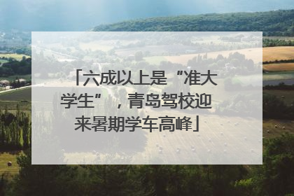 六成以上是“准大学生”，青岛驾校迎来暑期学车高峰
