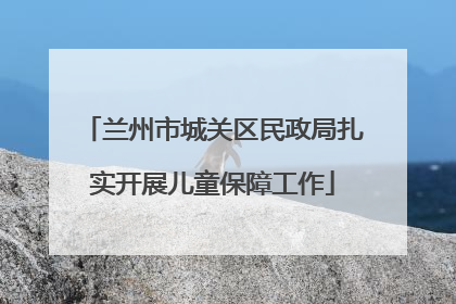 兰州市城关区民政局扎实开展儿童保障工作