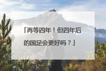 再等四年！但四年后的国足会更好吗？