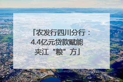 农发行四川分行：4.4亿元贷款赋能夹江“粮”方