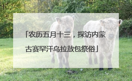 农历五月十三，探访内蒙古赛罕汗乌拉敖包祭俗