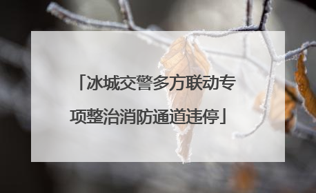冰城交警多方联动专项整治消防通道违停