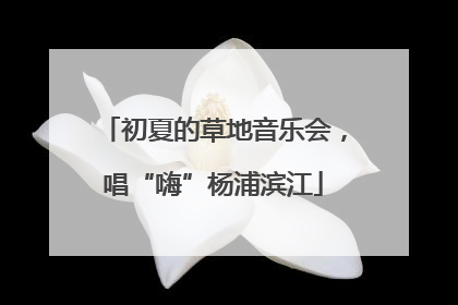 初夏的草地音乐会，唱“嗨”杨浦滨江