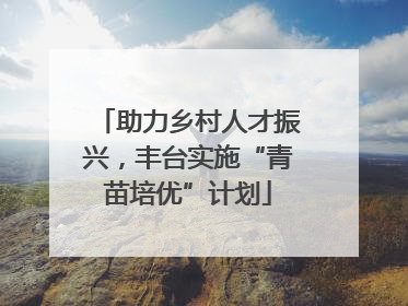 助力乡村人才振兴，丰台实施“青苗培优”计划