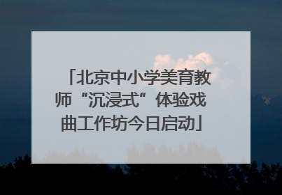 北京中小学美育教师“沉浸式”体验戏曲工作坊今日启动