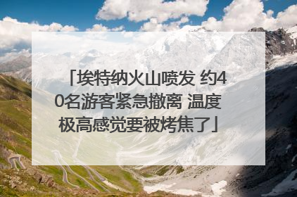 埃特纳火山喷发 约40名游客紧急撤离 温度极高感觉要被烤焦了