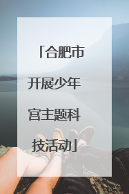 合肥市开展少年宫主题科技活动