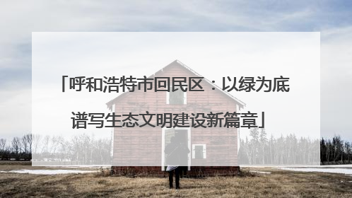 呼和浩特市回民区：以绿为底 谱写生态文明建设新篇章