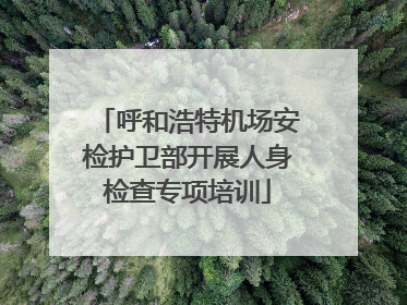 呼和浩特机场安检护卫部开展人身检查专项培训