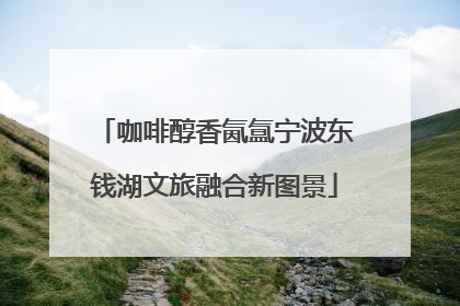 咖啡醇香氤氲宁波东钱湖文旅融合新图景