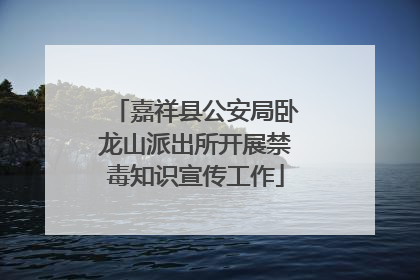 嘉祥县公安局卧龙山派出所开展禁毒知识宣传工作