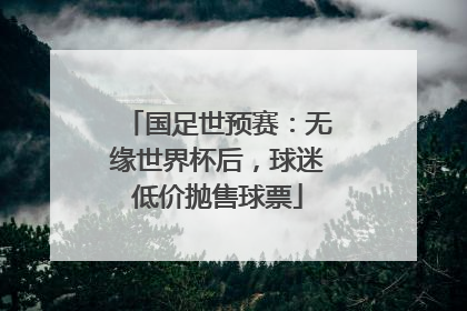 国足世预赛：无缘世界杯后，球迷低价抛售球票