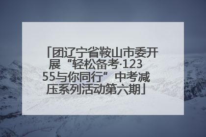 团辽宁省鞍山市委开展“轻松备考·12355与你同行”中考减压系列活动第六期