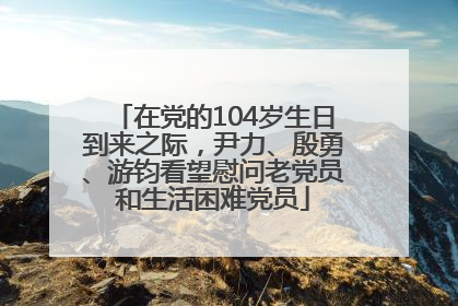 在党的104岁生日到来之际，尹力、殷勇、游钧看望慰问老党员和生活困难党员