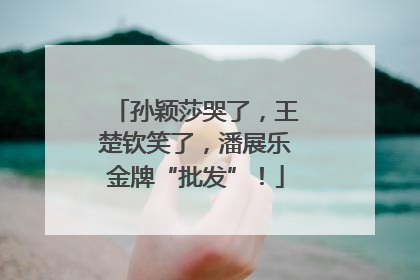 孙颖莎哭了，王楚钦笑了，潘展乐金牌“批发”！