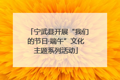 宁武县开展“我们的节日·端午”文化主题系列活动