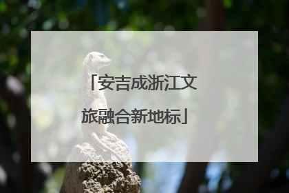 安吉成浙江文旅融合新地标