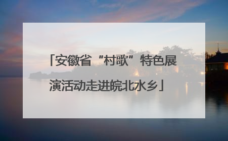 安徽省“村歌”特色展演活动走进皖北水乡