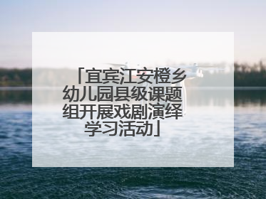 宜宾江安橙乡幼儿园县级课题组开展戏剧演绎学习活动