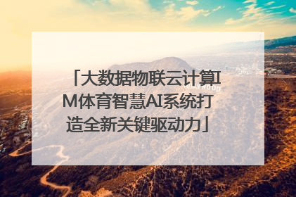 大数据物联云计算IM体育智慧AI系统打造全新关键驱动力