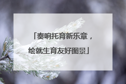 奏响托育新乐章，绘就生育友好图景