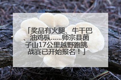 奖品有火腿、牛干巴、油鸡枞……师宗县菌子山17公里越野跑挑战赛已开始报名！