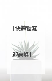 快递物流迎高峰