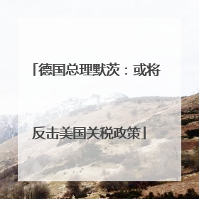德国总理默茨：或将反击美国关税政策