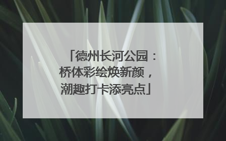 德州长河公园：桥体彩绘焕新颜，潮趣打卡添亮点