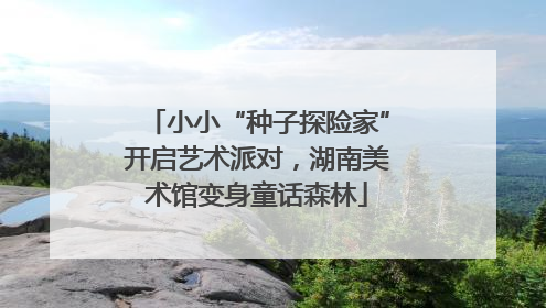 小小“种子探险家”开启艺术派对，湖南美术馆变身童话森林