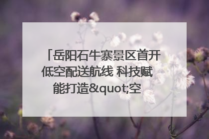 岳阳石牛寨景区首开低空配送航线 科技赋能打造"空中便利店"