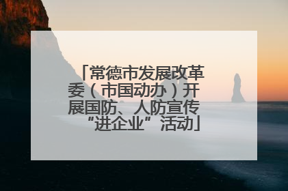 常德市发展改革委（市国动办）开展国防、人防宣传“进企业”活动