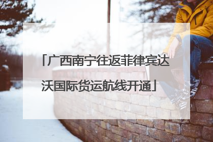 广西南宁往返菲律宾达沃国际货运航线开通