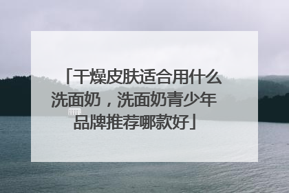 干燥皮肤适合用什么洗面奶，洗面奶青少年品牌推荐哪款好