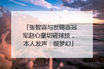 张智霖与世锦赛冠军赵心童切磋球技，本人发声：很梦幻