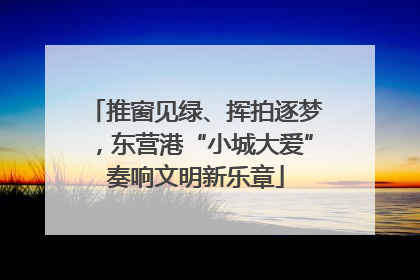 推窗见绿、挥拍逐梦，东营港“小城大爱”奏响文明新乐章