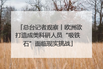 总台记者观察丨欧洲欲打造成美科研人员“吸铁石”面临现实挑战