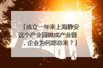 成立一年来上海静安这个产业园做成产业链，企业为何愿意来？