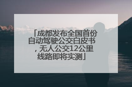 成都发布全国首份自动驾驶公交白皮书，无人公交12公里线路即将实测
