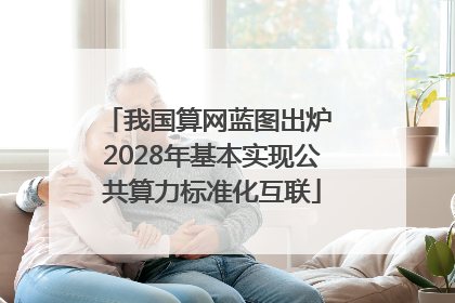 我国算网蓝图出炉 2028年基本实现公共算力标准化互联