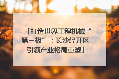 打造世界工程机械“第三极”：长沙经开区引领产业格局重塑