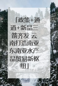 政策+通道+新品三箭齐发 云南打造南亚东南亚水产品贸易新枢纽