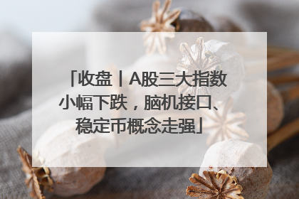 收盘丨A股三大指数小幅下跌，脑机接口、稳定币概念走强