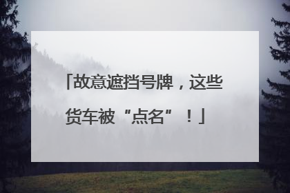 故意遮挡号牌，这些货车被“点名”！
