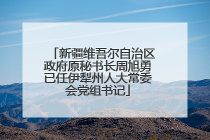 新疆维吾尔自治区政府原秘书长周旭勇已任伊犁州人大常委会党组书记