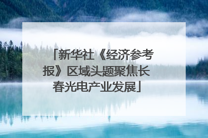 新华社《经济参考报》区域头题聚焦长春光电产业发展